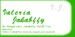 valeria jakabffy business card